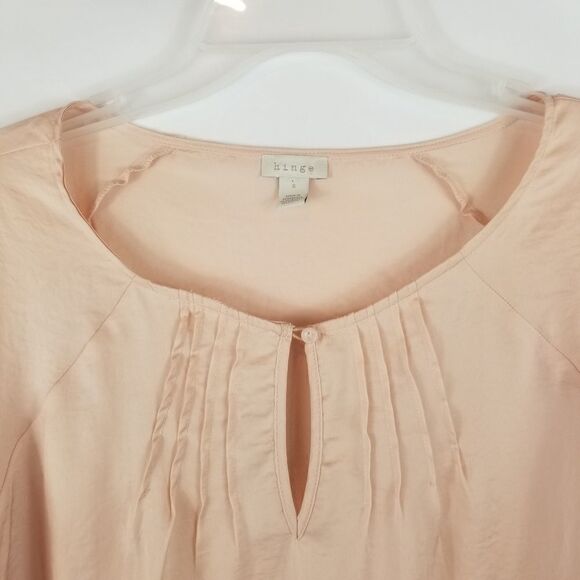 HINGE "DESIGNED IN SEATTLE" LIGHT PINK BELL SLEEVE - Picture 5 of 15